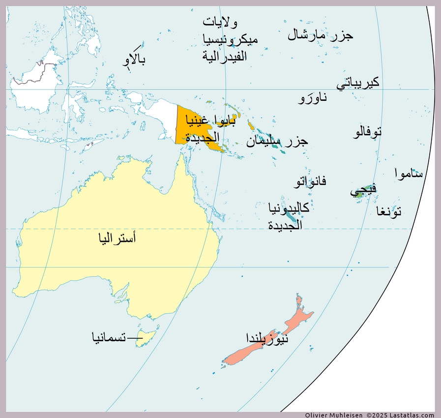 Map Oceania arabic